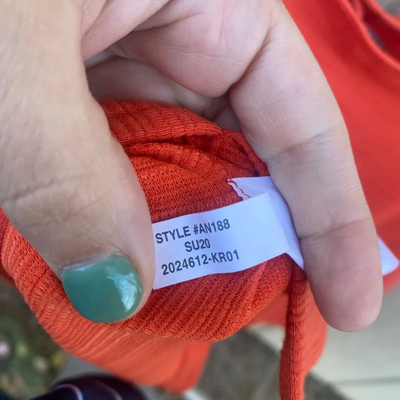 J. Crew Textured Button Front Tank Burnt Orange Cropped Size 3X NWT - Picture 7 of 7